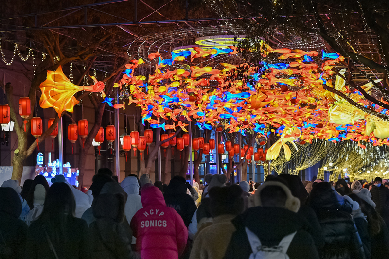 Η ?νυχτεριν? οικονομ?α? τη? Κεντρικ?? Οδο? στην π?λη Χαρμπ?ν ανθε?