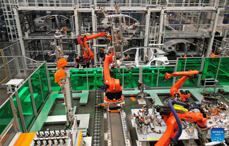 Μια φωτογραφ?α drone που τραβ?χτηκε στι? 21 Μαρτ?ου 2025 δε?χνει ?να εργαστ?ριο συγκ?λληση? τη? Audi FAW NEV Co., Ltd. στο Changchun, στην επαρχ?α Jilin στη βορειοανατολικ? Κ?να. (Φωτογραφ?α / Xinhua)