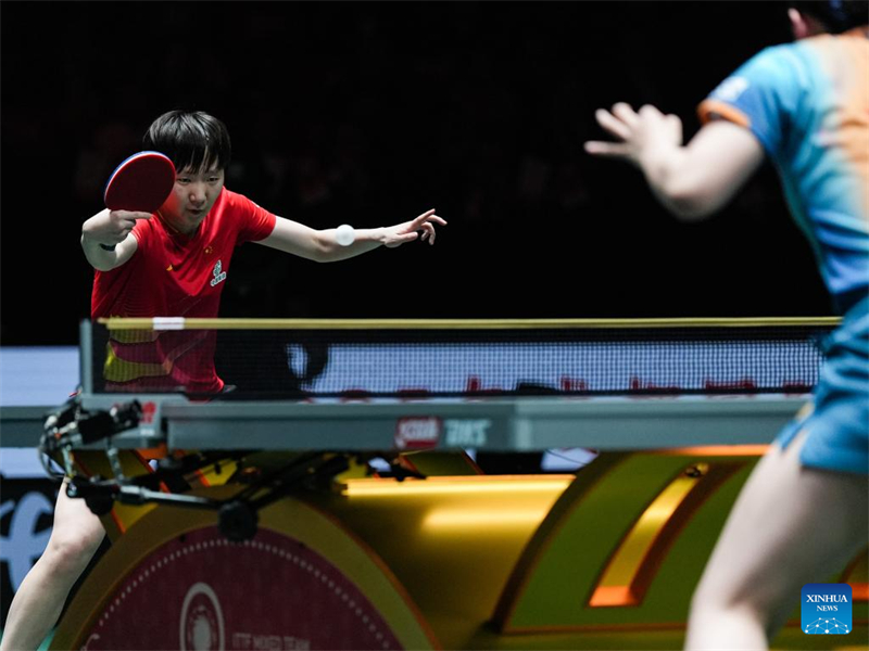 Η Κ?να κερδ?ζει τον τρ?το συνεχ?μενο τ?τλο στο Παγκ?σμιο Κ?πελλο Μικτ?ν Ομ?δων τη? ITTF